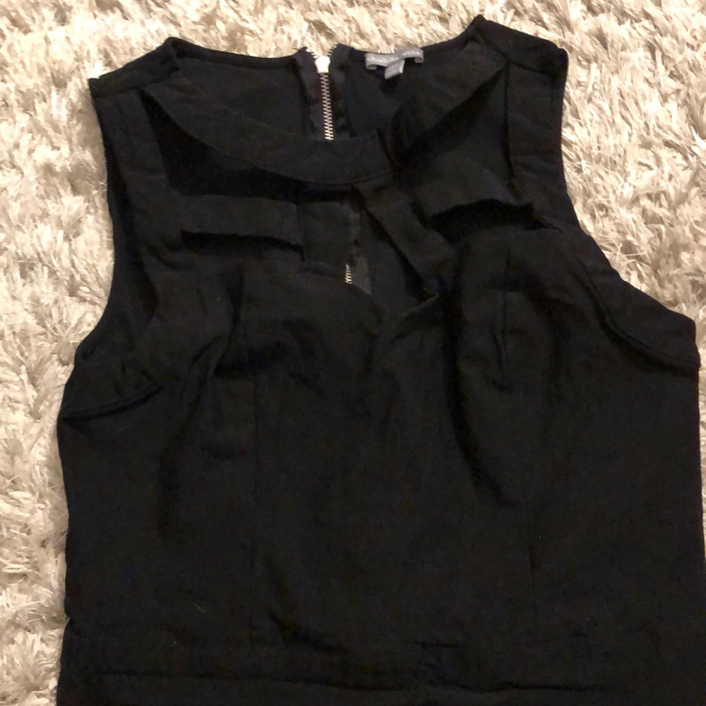 Black strappy crop top